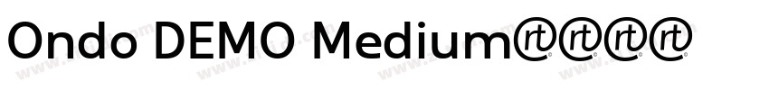 Ondo DEMO Medium字体转换